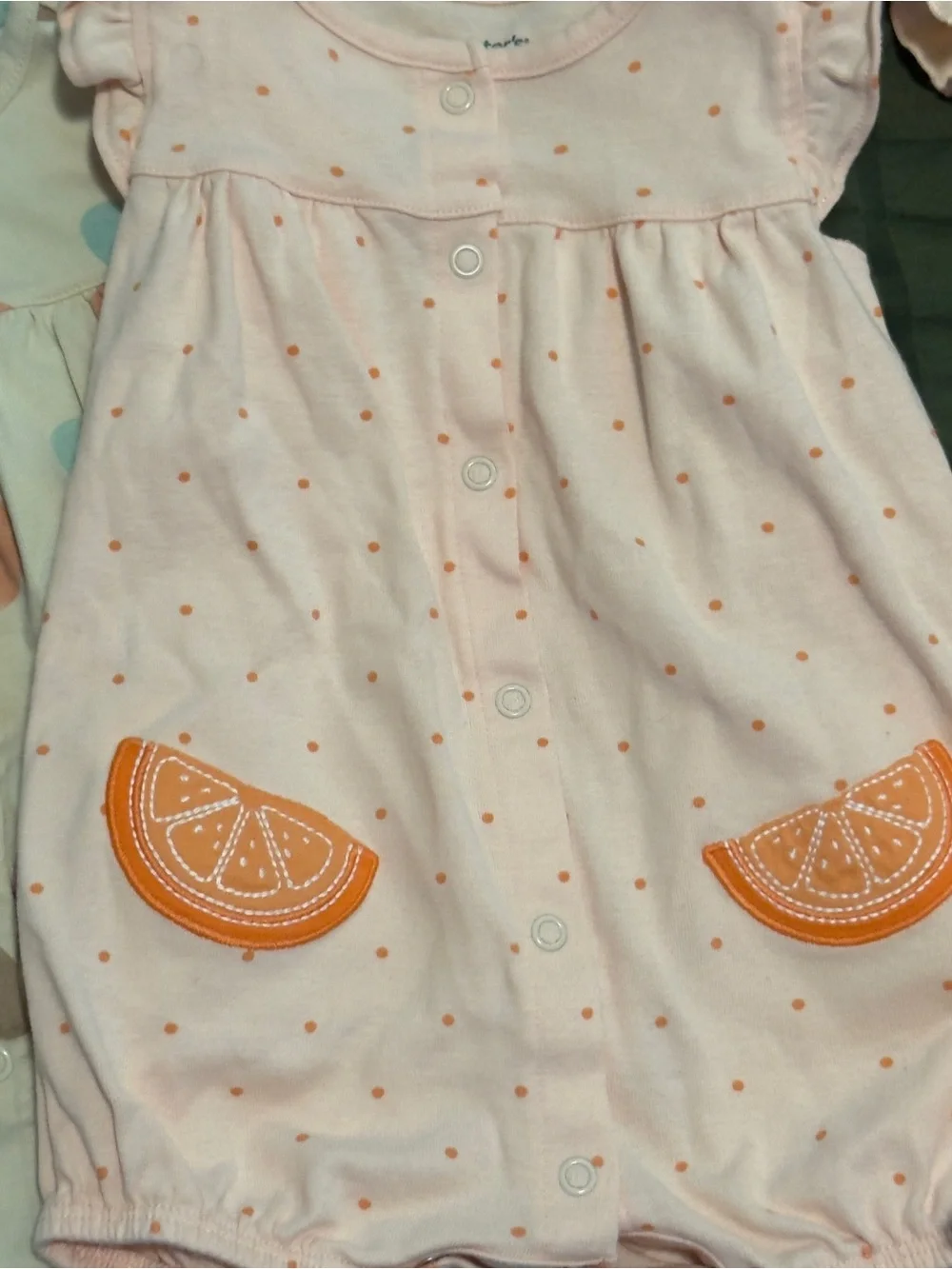 Baby Girls Short-Sleeve Rompers Trio